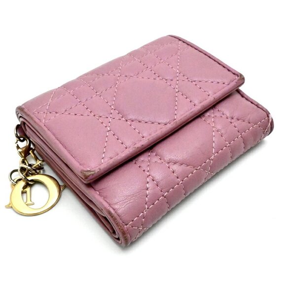DIOR Pink Leather Wallet - Picture 3 of 10